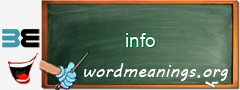 WordMeaning blackboard for info